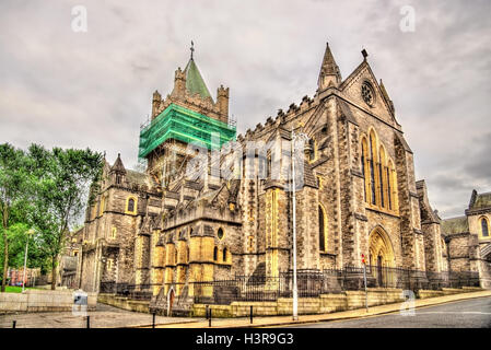 Christ Church Cathedral in Dublin - Ireland Stock Photo