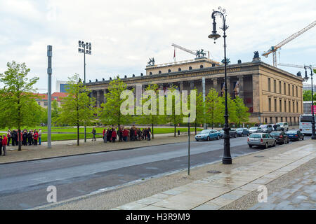 BERLIN, GERMANY - APRIL 2, 2008: The Altes Museum with antic collection on Museum Island Stock Photo