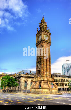 Albert Memorial Clock in Belfast - Northern Ireland Stock Photo