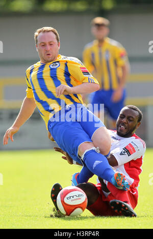 Joe Turner in action for Romford - Romford vs Redbridge - Ryman League Division One North Football at Ship Lane, Thurrock FC - 18/08/12 Stock Photo