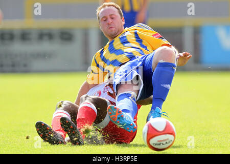 Joe Turner in action for Romford - Romford vs Redbridge - Ryman League Division One North Football at Ship Lane, Thurrock FC - 18/08/12 Stock Photo