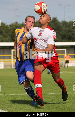 Joe Turner in action for Romford - Romford vs Redbridge - Ryman League Division One North Football at Ship Lane, Thurrock FC - 18/08/12 Stock Photo