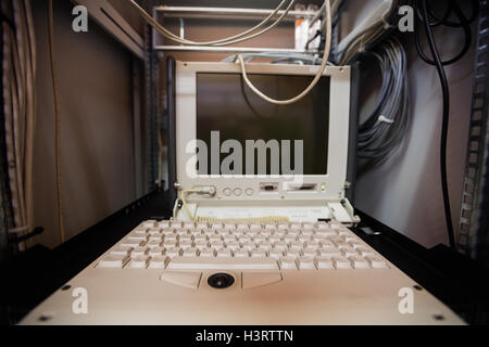 Computer in a server room Stock Photo