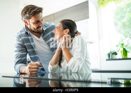 Romantic couple looking at each other Stock Photo