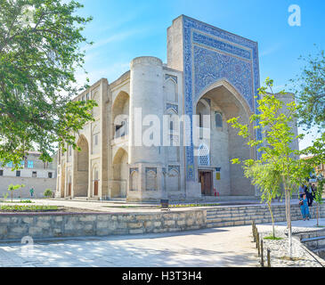 The Nadir Divan-Beghi Khanaka was specifically designed for gatherings of a Sufi brotherhood in Bukhara. Stock Photo