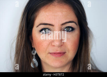 Syrian journalist Zaina Erhaim, 31, who had her passport taken off her by the British government after the Syrian authorities reported it stolen. Stock Photo