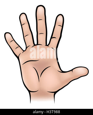 An illustration of a human hand body part Stock Photo