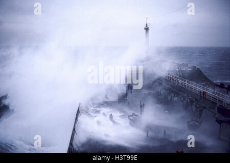 The North Sea, tanker, attack, wind force 10 ships, detail, bug, tanker, sea, ocean, stormily, waves, danger, swell, commercial transport, transport, carry, means transportation, means transportation, long-distance traffic, promotion, cargo, goods, naviga Stock Photo