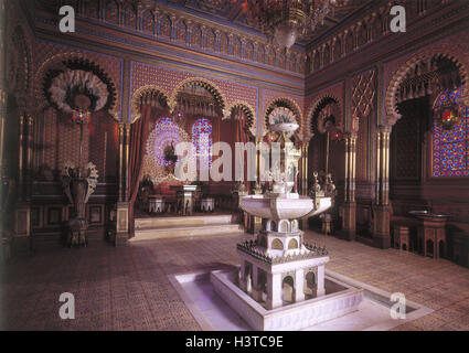 Germany, Upper Bavaria, Oberammergau, castle gentle court, inside, maurisches teahouse Stock Photo