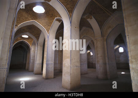 Iran, Isfahan, imam's mosque, portico, detail, the Middle East, front East, the Near East, Esfahan, imam Moschee, Jami Abbasi, Islam, religion, architecture, architecture, hall, pillars, art, culture, place of interest Stock Photo