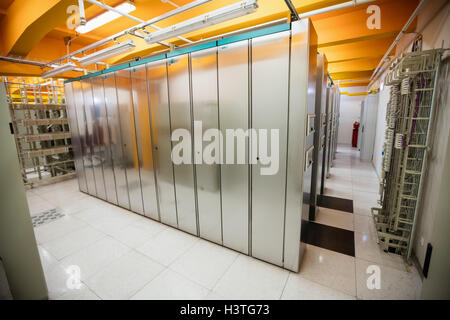 Empty server room Stock Photo