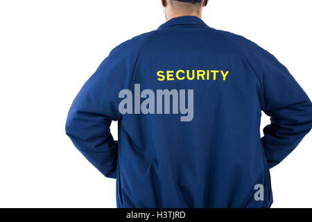 Rear view of security officer Stock Photo