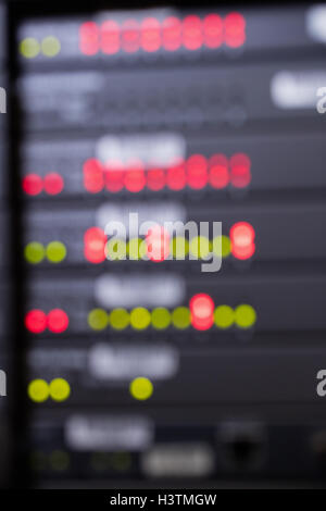 Rack mounted server in server room Stock Photo