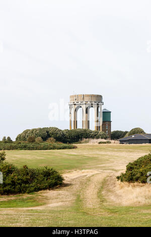 View of a tall concrete water tower on the skyline at Southwold, Waveney District, Suffolk, East Anglia, UK Stock Photo