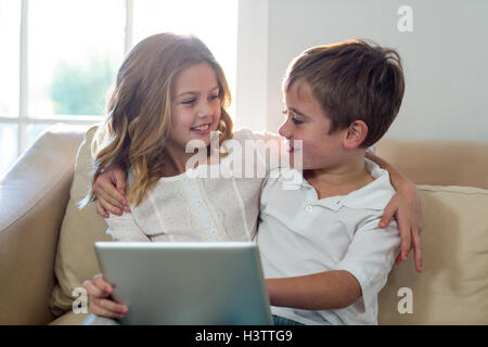 Children using digital tablet Stock Photo