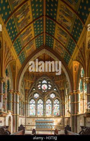 Altar and Chancel of St Mary's Church, Studley Royal, Yorkshire, England Stock Photo