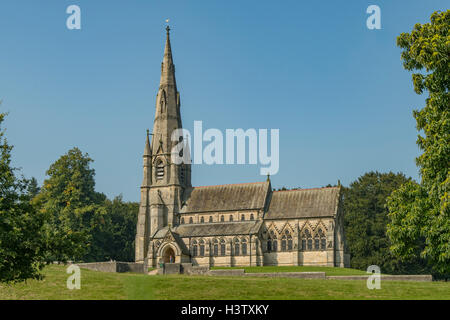 St Mary's Church, Studley Royal, Yorkshire, England Stock Photo