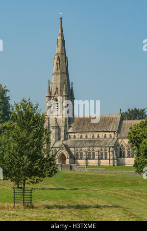 St Mary's Church, Studley Royal, Yorkshire, England Stock Photo