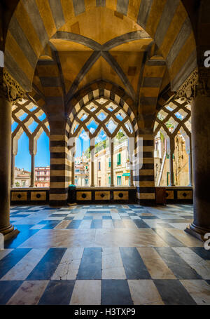 Amalfi Cathedral is a 9th-century Roman Catholic cathedral in the Piazza del Duomo, Amalfi, Italy. Stock Photo