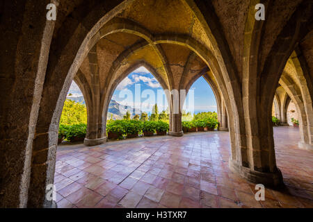 Villa Cimbrone is a historic building in Ravello, on the Amalfi coast of southern Italy. Stock Photo