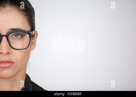 Woman wearing spectacles Stock Photo