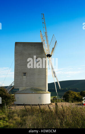 The restored Ashcombe windmill, now a private residence, Kingston near Lewes, East Sussex, England, UK Stock Photo