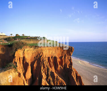 Portugal, Algarve, Vale Th Lobo, steep coast, golf course 'Royal Course', Europe, sea, the Atlantic, coast, golf, bile coast, steep coast, rock, sport, tourism, golf Stock Photo