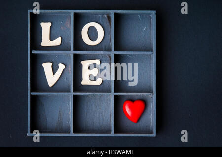 heart shape in a box, love concept Stock Photo