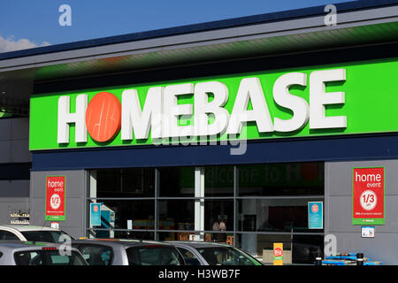 Homebase store sign, Harlow, Essex Stock Photo