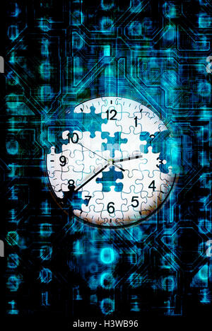 breaking a code against time concept Stock Photo