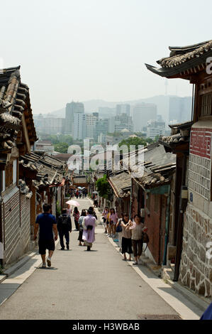 Bukchon Hanok village in summer in Seoul, Korea Stock Photo - Alamy