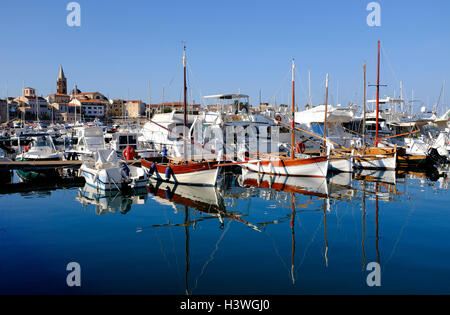 marina harbour in alghero, sardinia, italy Stock Photo