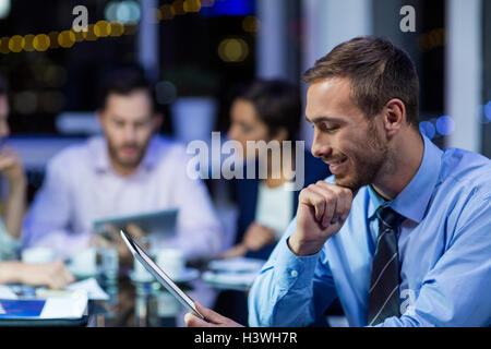Businessman using digital tablet Stock Photo