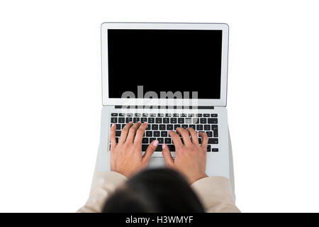 Businesswoman using laptop Stock Photo