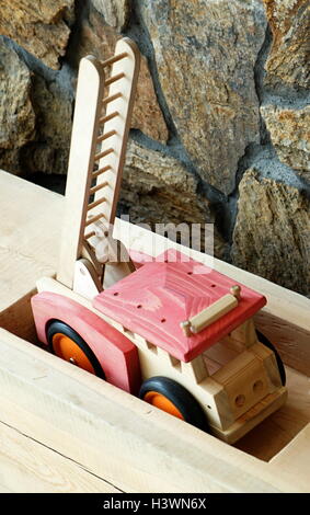 Traditional Scandinavian wooden children's toys. Dated 21st Century Stock Photo
