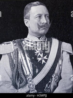 Photographic portrait of Wilhelm II, German Emperor (1859-1941). Dated 19th Century Stock Photo