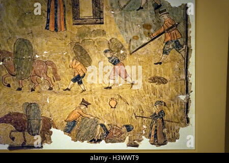 Medieval agricultural scene. Dated 14th Century Stock Photo