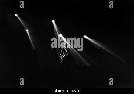 FILE PIC: Bob Dylan performs live at Wembley Arena London England UK on 8th June 1989. Bob Dylan wins Nobel Prize in Literature 2016 on 13th October 2016. Credit:  Richard Wayman/Alamy Live News Stock Photo