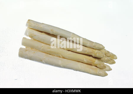 Asparagus, white, cut out, aspartic acid, Asparagus officinalis, lily plant, rungs, Stock Photo