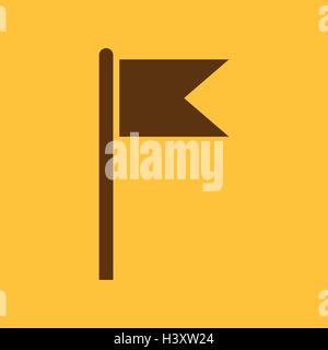 The flag icon. Mark and navigation symbol. Flat Vector illustration ...