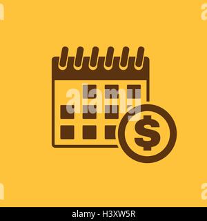 The pay day icon. Tax and payment, dividends symbol. Flat Stock Vector