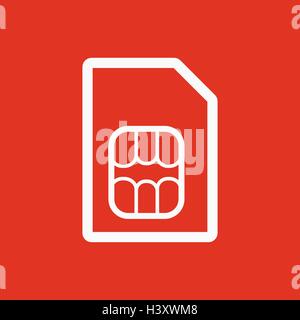 The sim card icon. Sim Card symbol. Flat Stock Vector