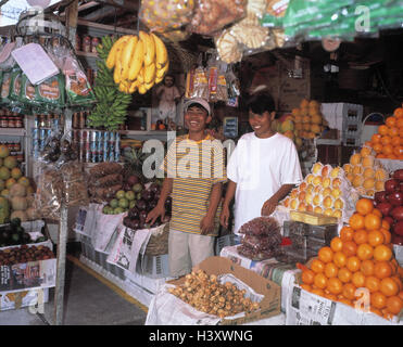 The Philippines, Manila, San Andre 's market, seller, fruit, food island Luzon, capital, market, economy, dealer, men, sales, fruits, Filipinos, Filipino Stock Photo