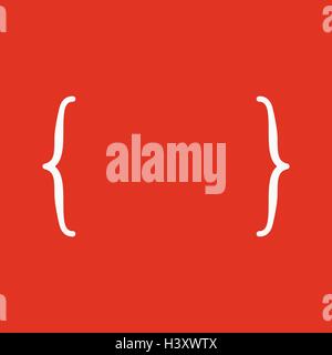 The curly Bracket icon. Quote symbol. Flat Stock Vector