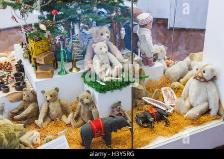 Germany, Bavaria, Munich, Marienplatz, Old Town Hall, The Toy and Teddy Museum (Spielzeugmuseum), Exhibit of Historical Children Stock Photo