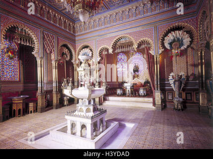 Germany, Upper Bavaria, Oberammergau, castle gentle court, inside, maurisches teahouse Stock Photo