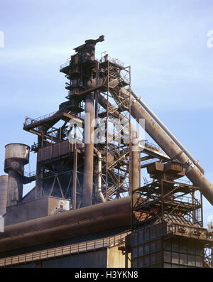 Germany, Saarland, Dillingen, iron foundry, detail, Europe, district Saarlouis, the Dillingen/Saar, business park, factory site, ironworks, metallurgical plant, opus, factory, production, processing, iron, metallurgy, industry, economy Stock Photo