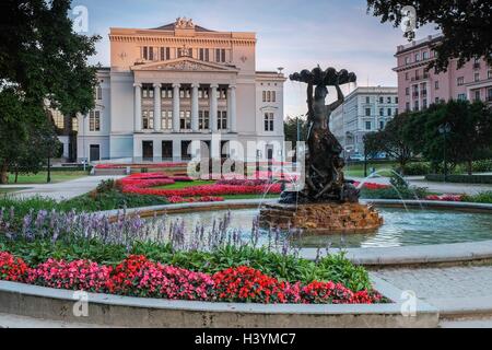 Latvian National Opera and Ballet Theatre in Riga Stock Photo