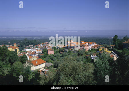 Portugal, region Beira Alta, Luso, health resort, scenery, overview, province Beira Litoral, district Coimbra, wood Bucaco, thermal health resort, 380 m, local overview Stock Photo