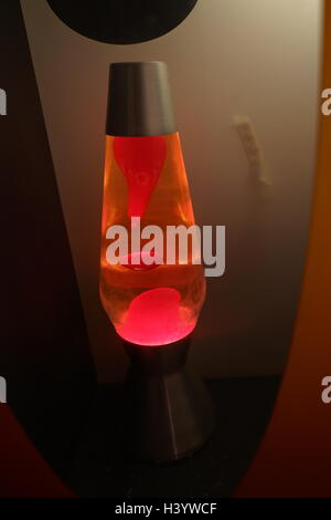 A lava lamp, a decorative novelty item, invented in 1963 by British accountant and founder of Mathmos, Edward Craven Walker (1918-2000). Dated 20th Century Stock Photo